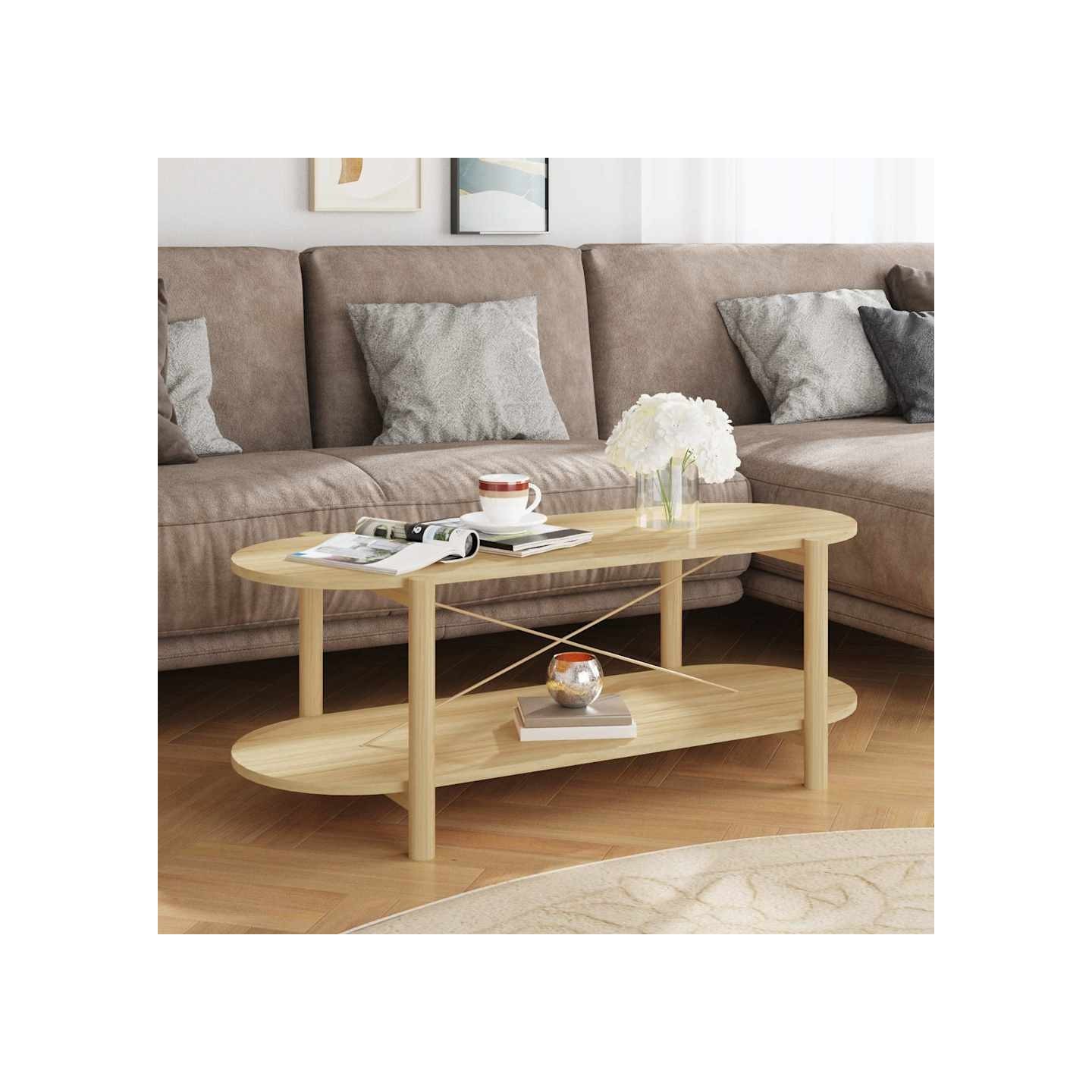 Table basse 110x48x40 cm Bois d'ingénierie
