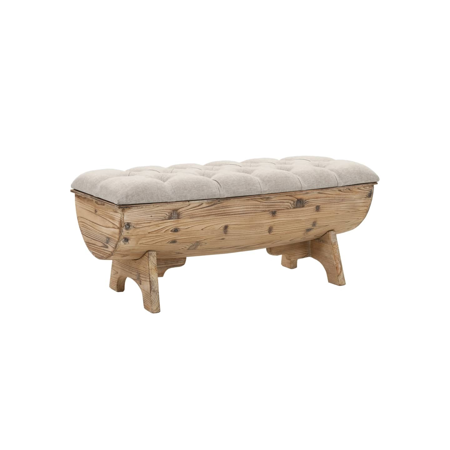 Banc de rangement 103 cm en bois massif de sapin