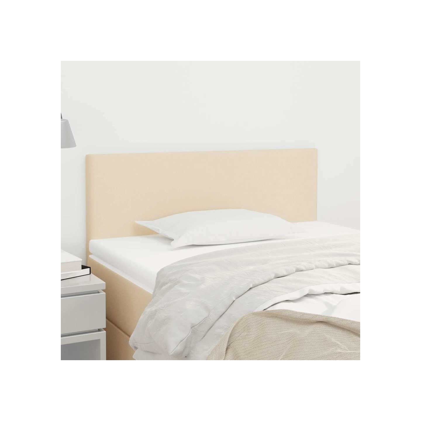 Tête de lit Crème 100x5x78/88 cm Tissu