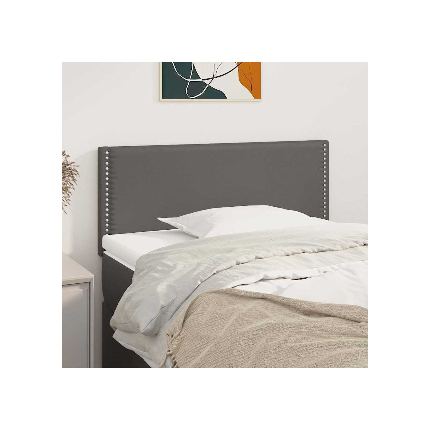 Tête de lit Gris 100x5x78/88 cm Similicuir