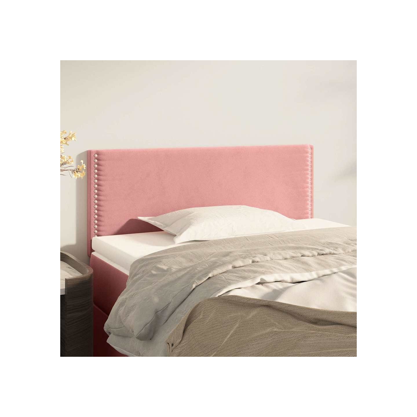 Tête de lit Rose 100x5x78/88 cm Velours