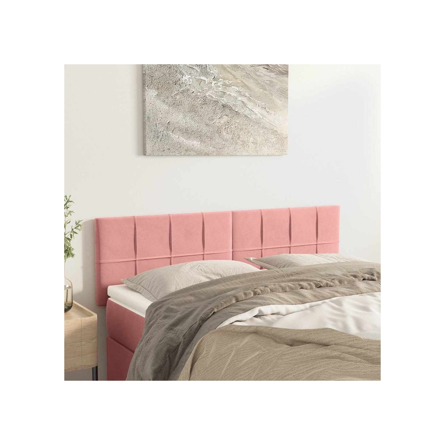 Têtes de lit Rose 144 x 5 x 78/88 cm Velours