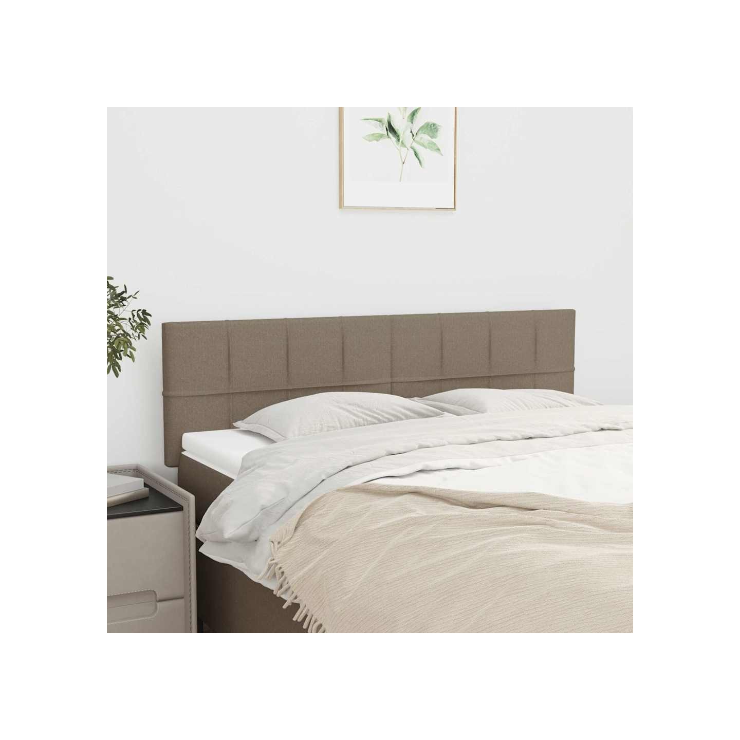 Têtes de lit Taupe 144x5x78/88 cm Tissu