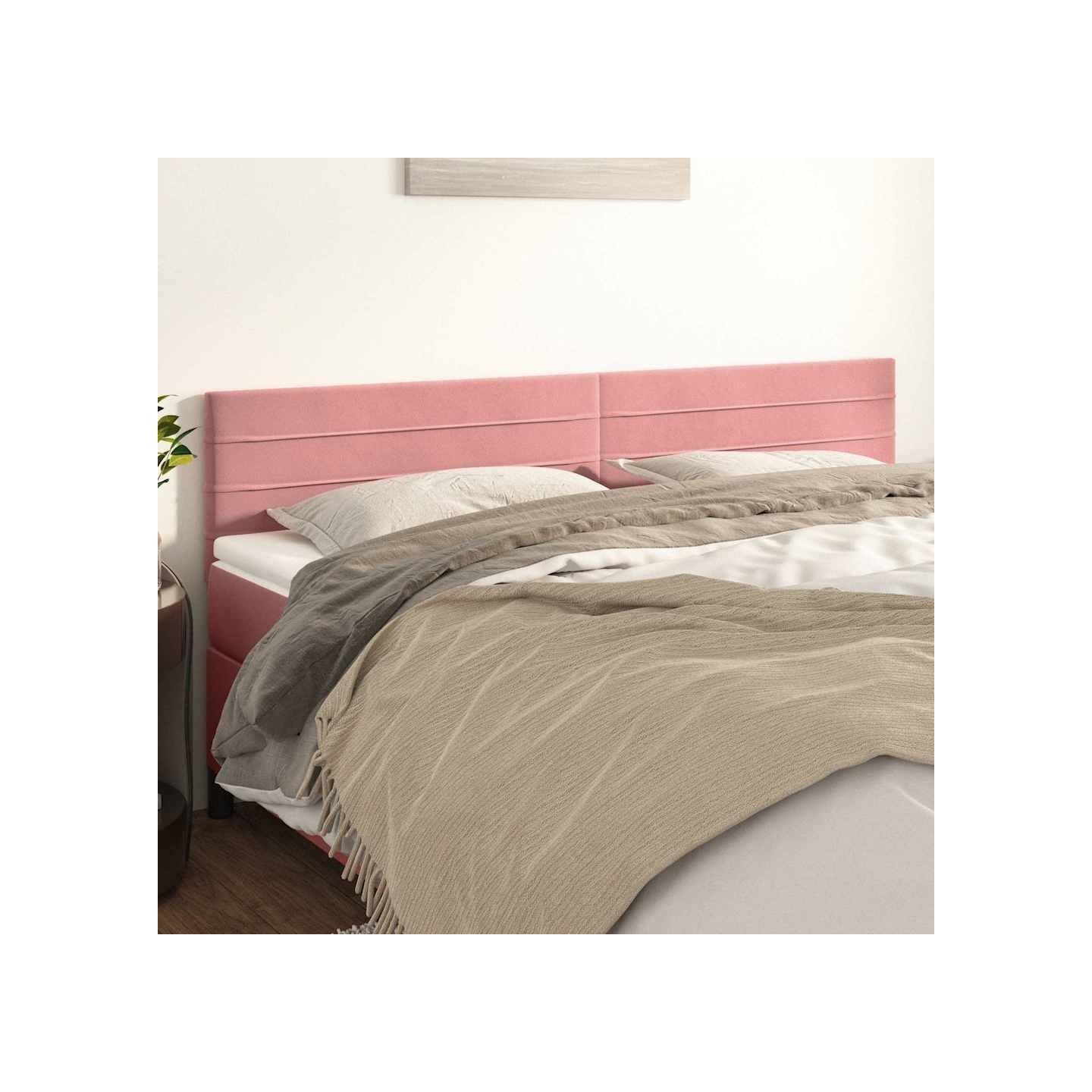 Têtes de lit Rose 160x5x78/88 cm Velours
