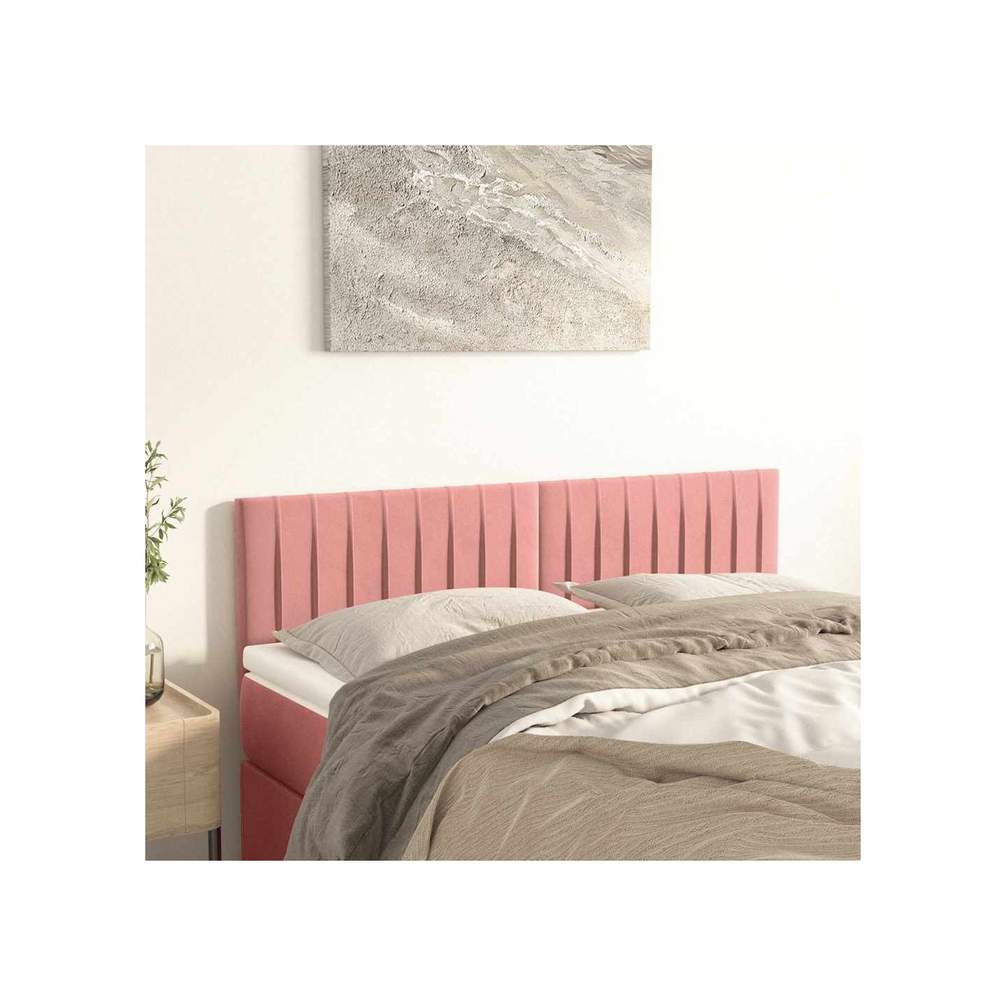 Têtes de lit Rose 144 x 5 x 78/88 cm Velours