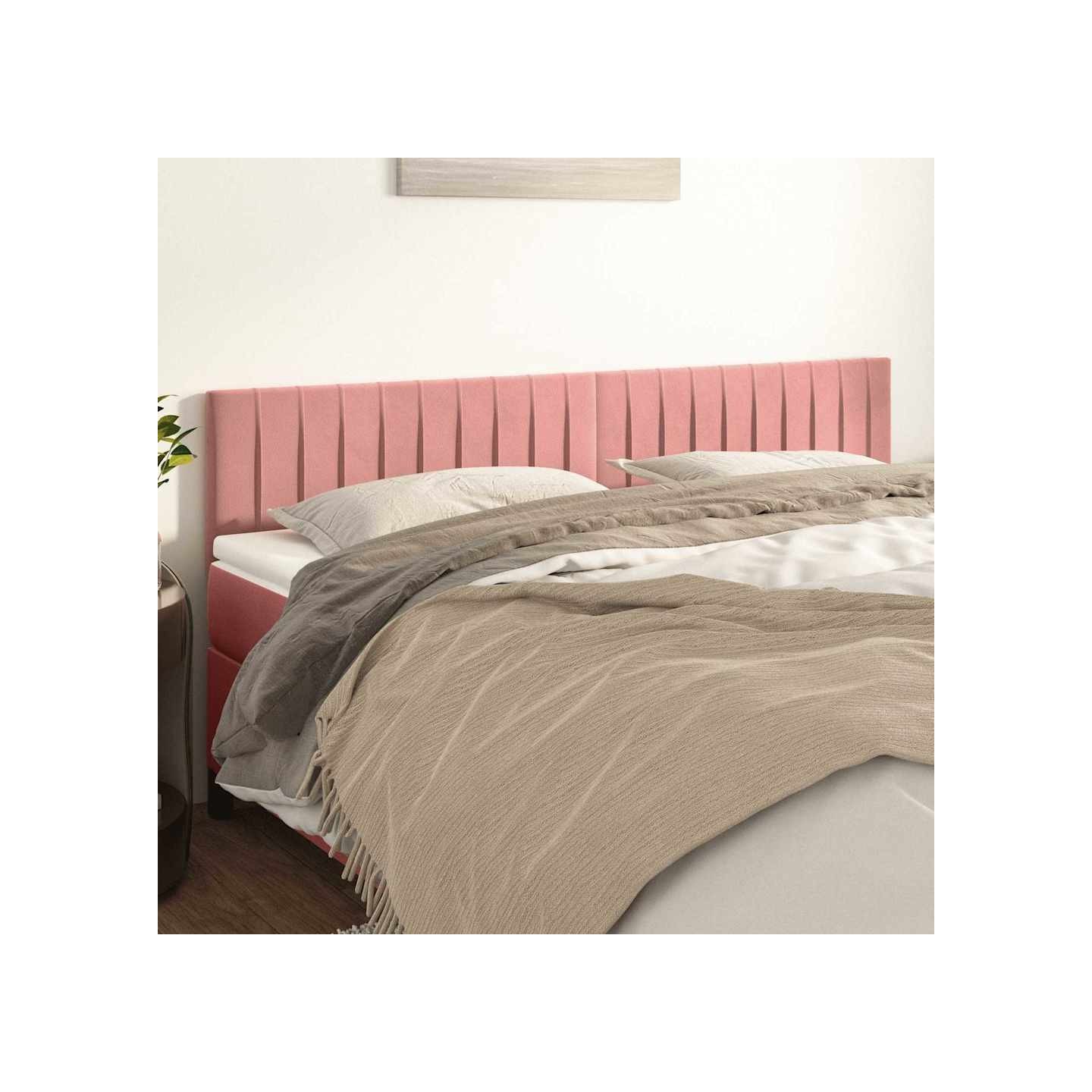 Têtes de lit Rose 180x5x78/88 cm Velours