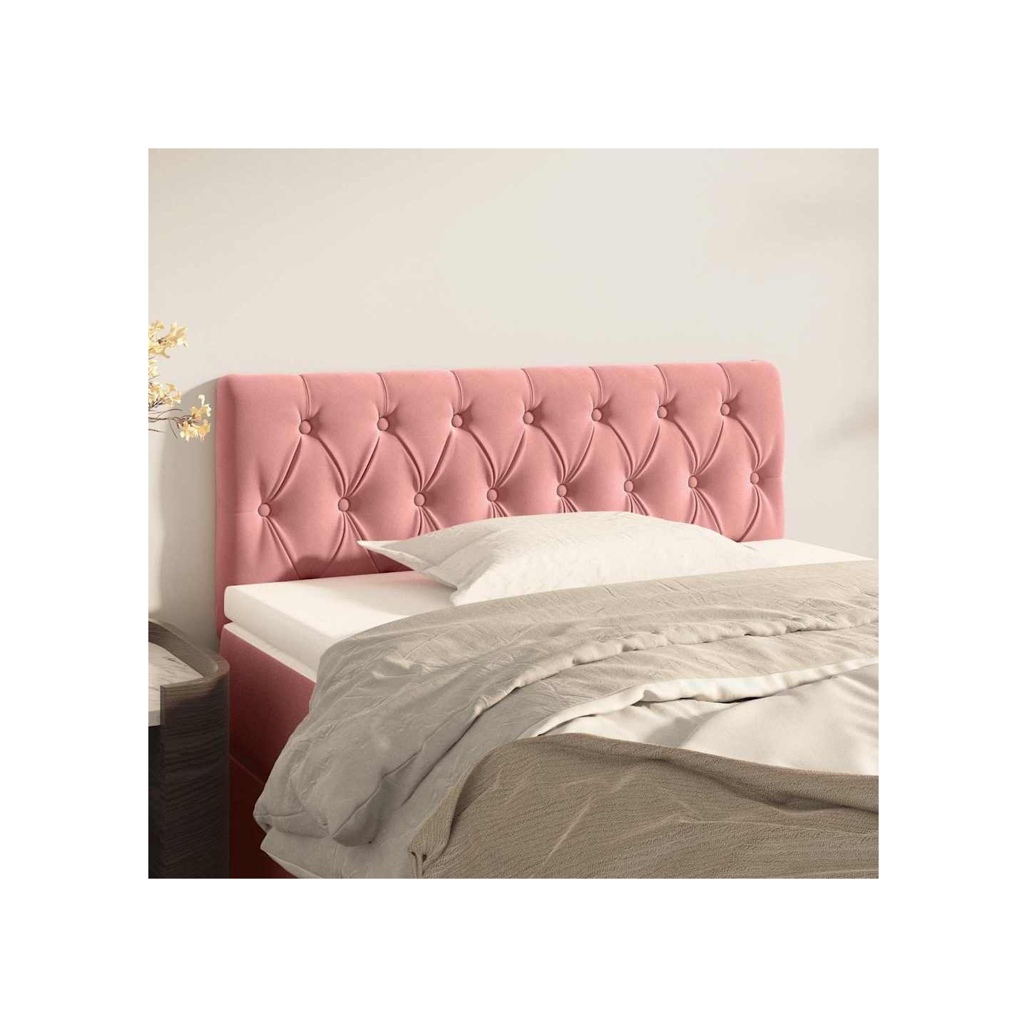 Tête de lit Rose 100x7x78/88 cm Velours