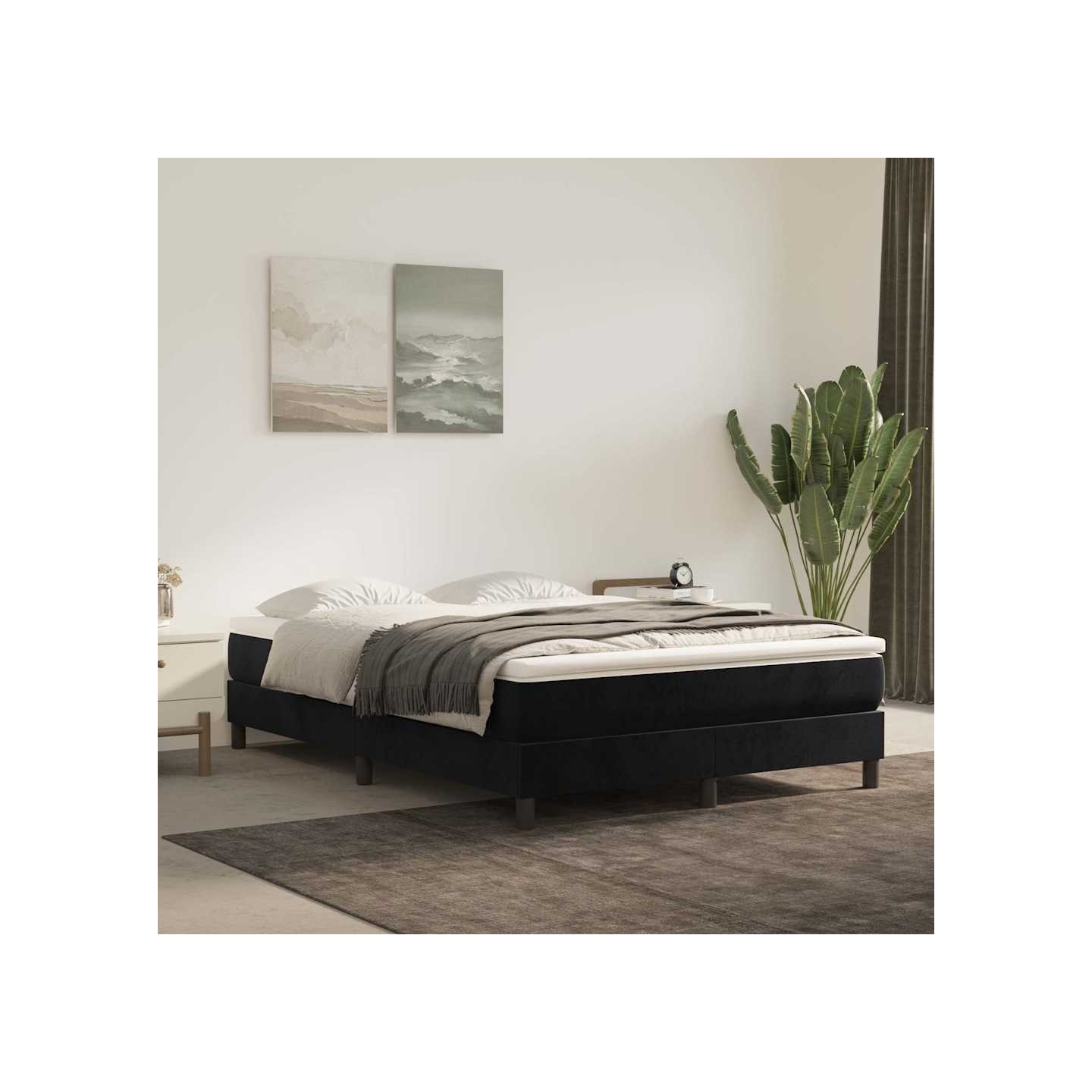 Matelas à ressorts ensachés mi-ferme Noir 140x200x20 cm