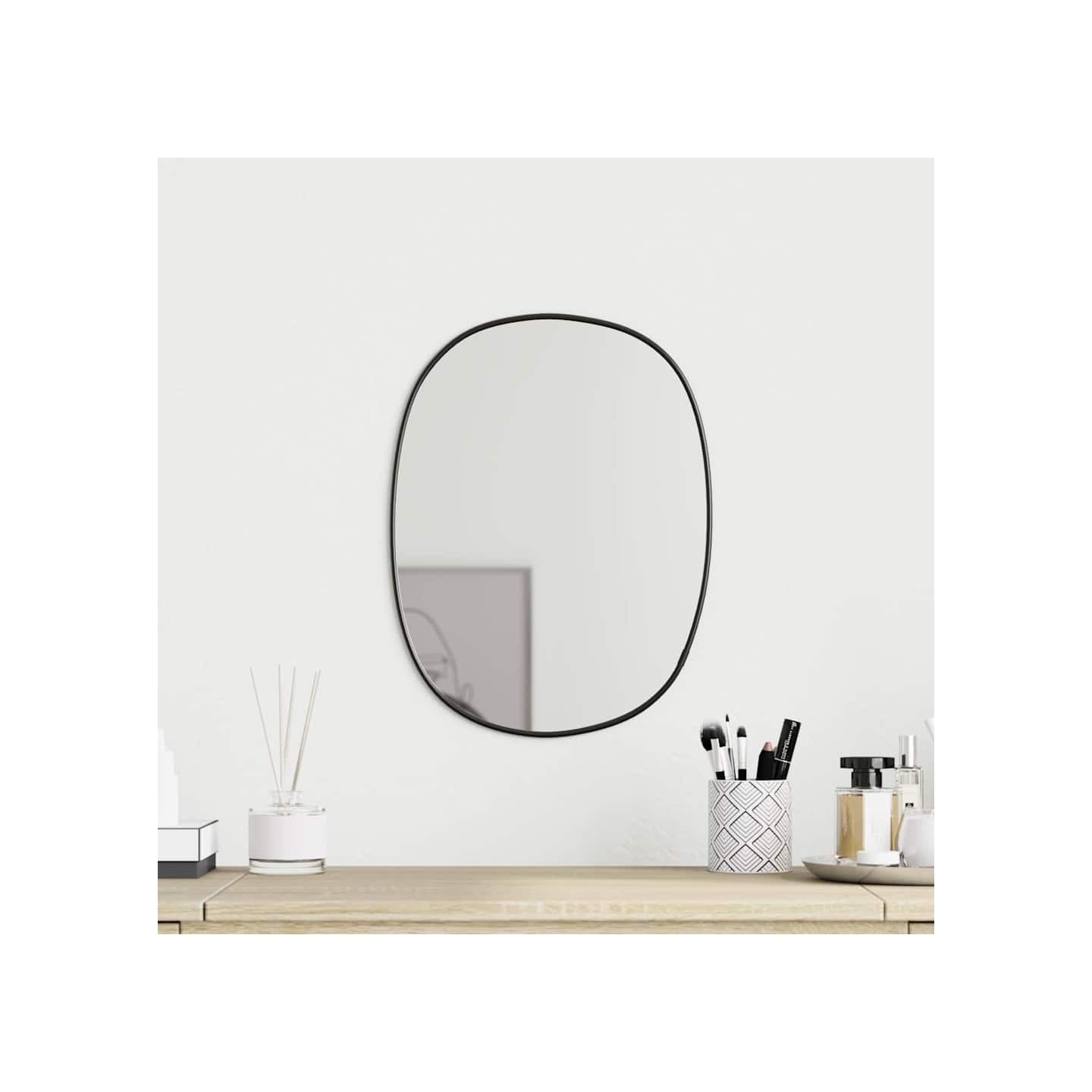 Miroir mural Noir 30x25 cm