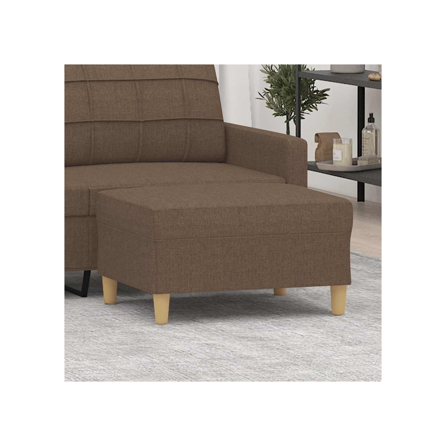 Repose-pied Marron 70x55x41 cm Tissu