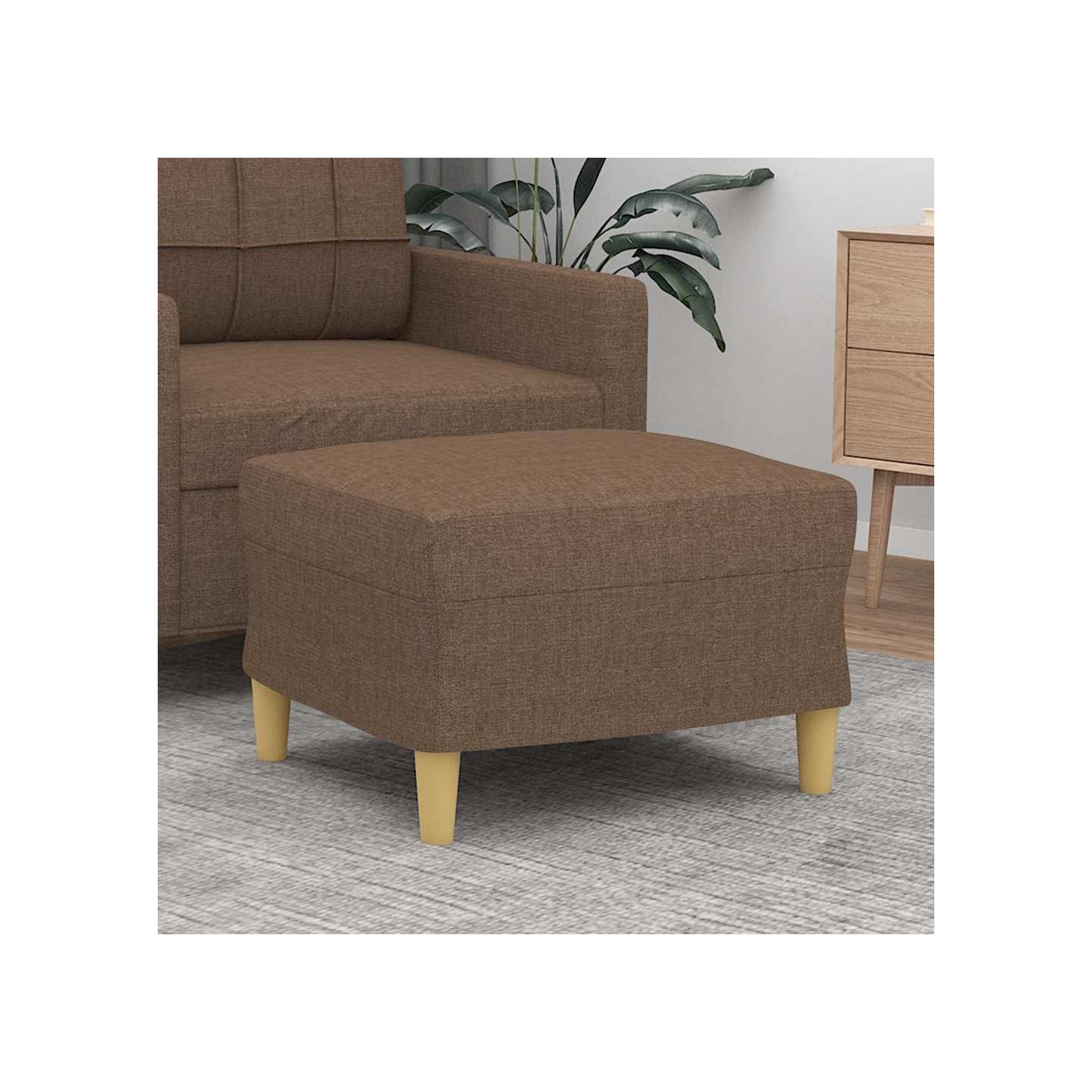 Repose-pied Marron 60x50x41 cm Tissu