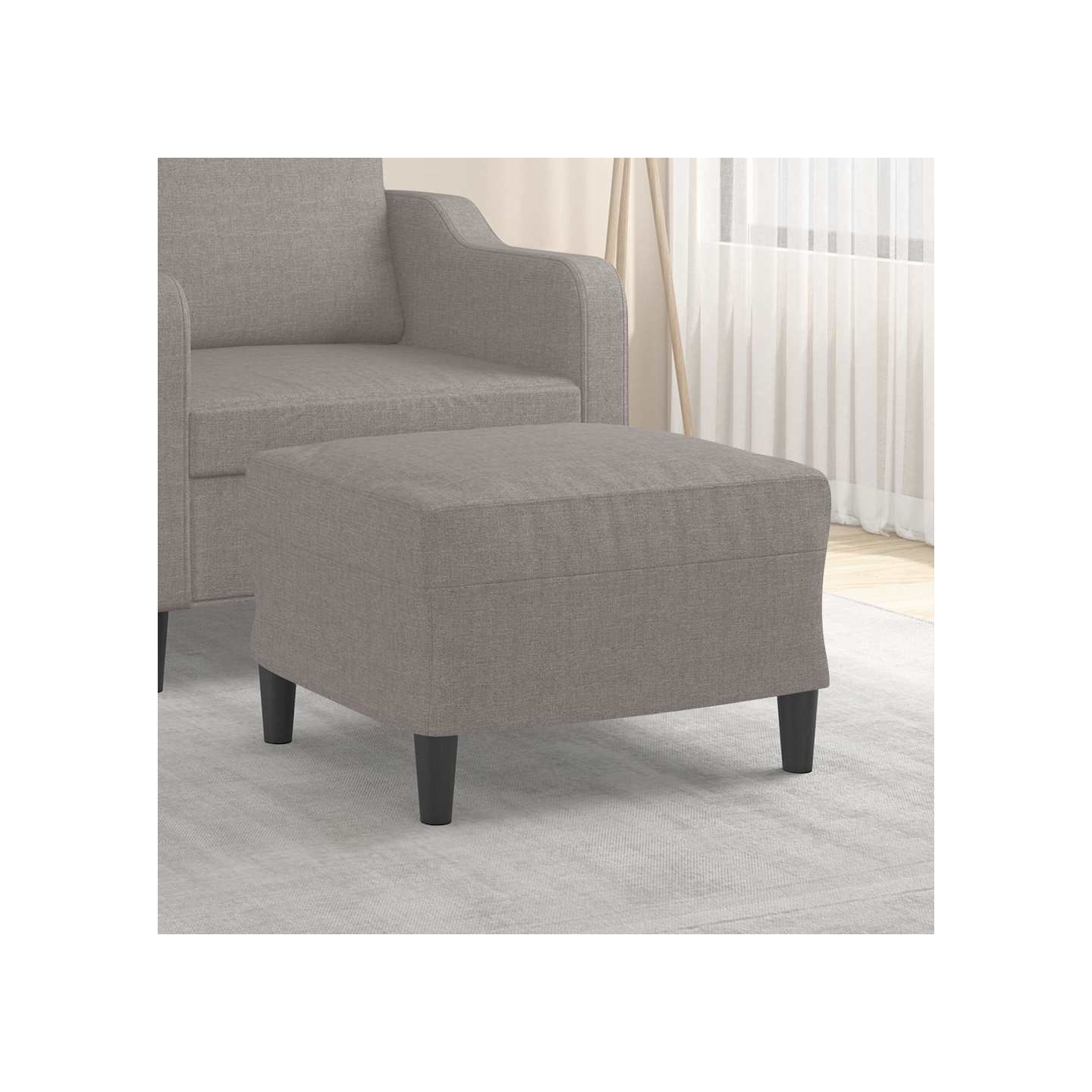 Repose-pied Taupe 60x50x41 cm Tissu