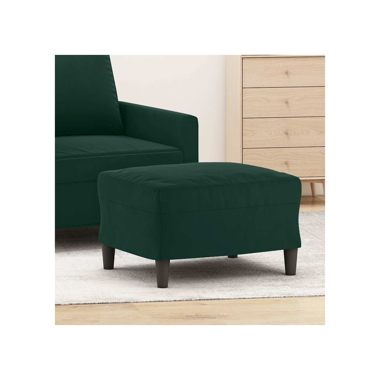 Repose-pied Vert foncé 60x50x41 cm Velours