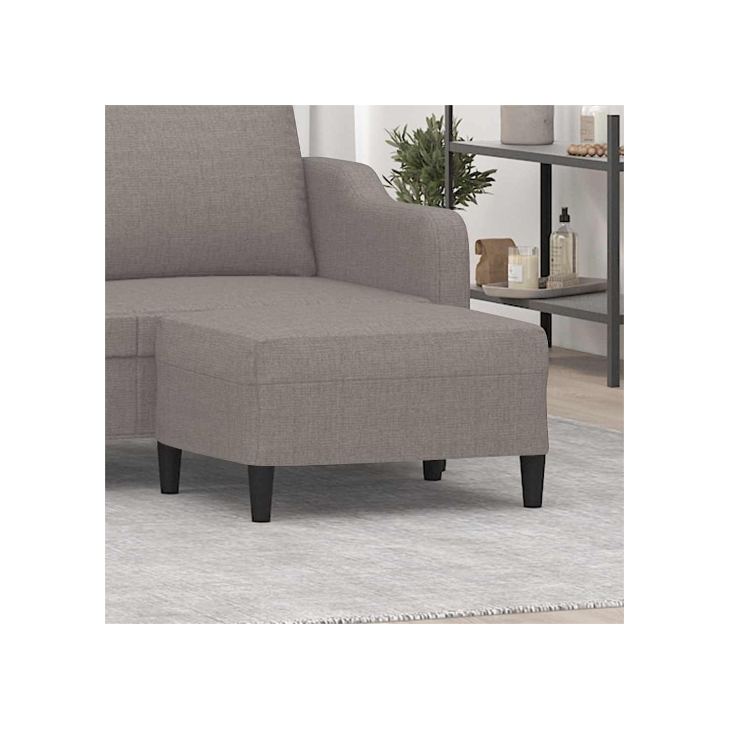 Repose-pied Taupe 70x55x41 cm Tissu