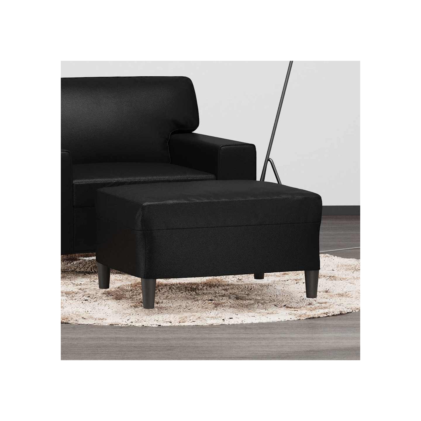 Repose-pied Noir 70x55x41 cm Similicuir