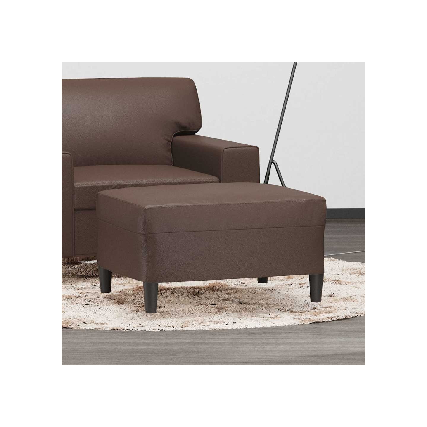 Repose-pied Marron 70x55x41 cm Similicuir