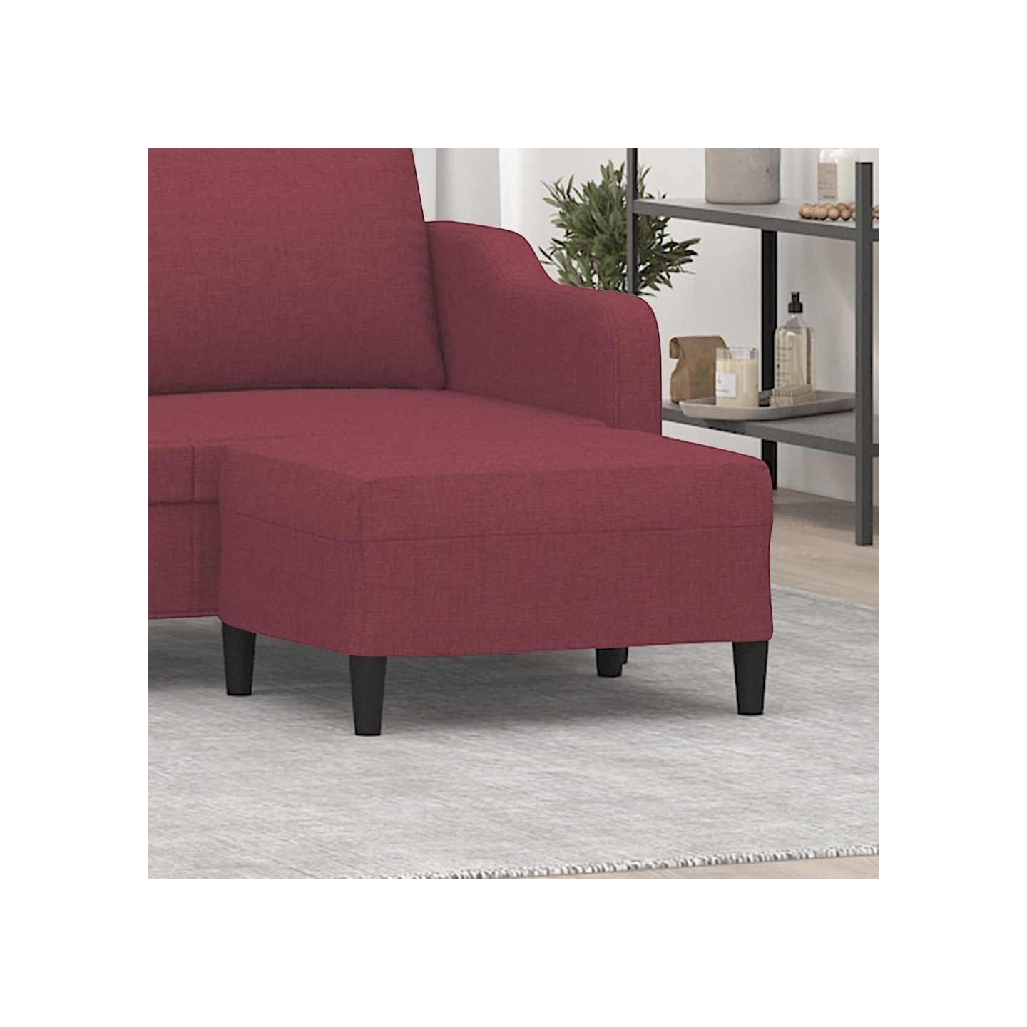 Repose-pied Rouge bordeaux 70x55x41 cm Tissu