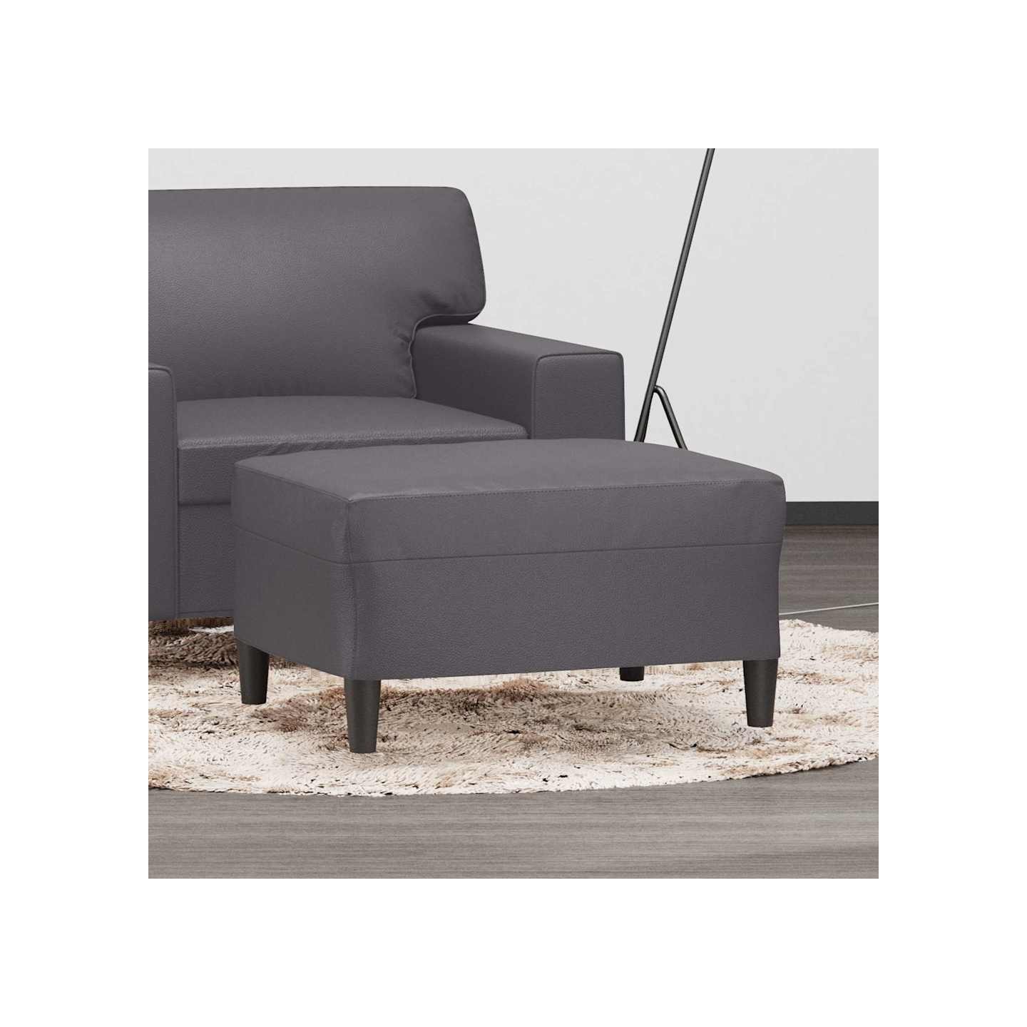 Repose-pied Gris 70x55x41 cm Similicuir