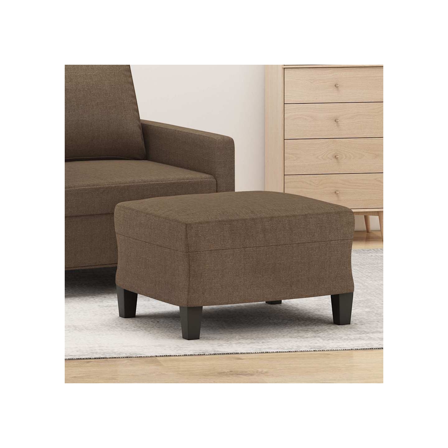 Repose-pied Marron 60x50x41 cm Tissu