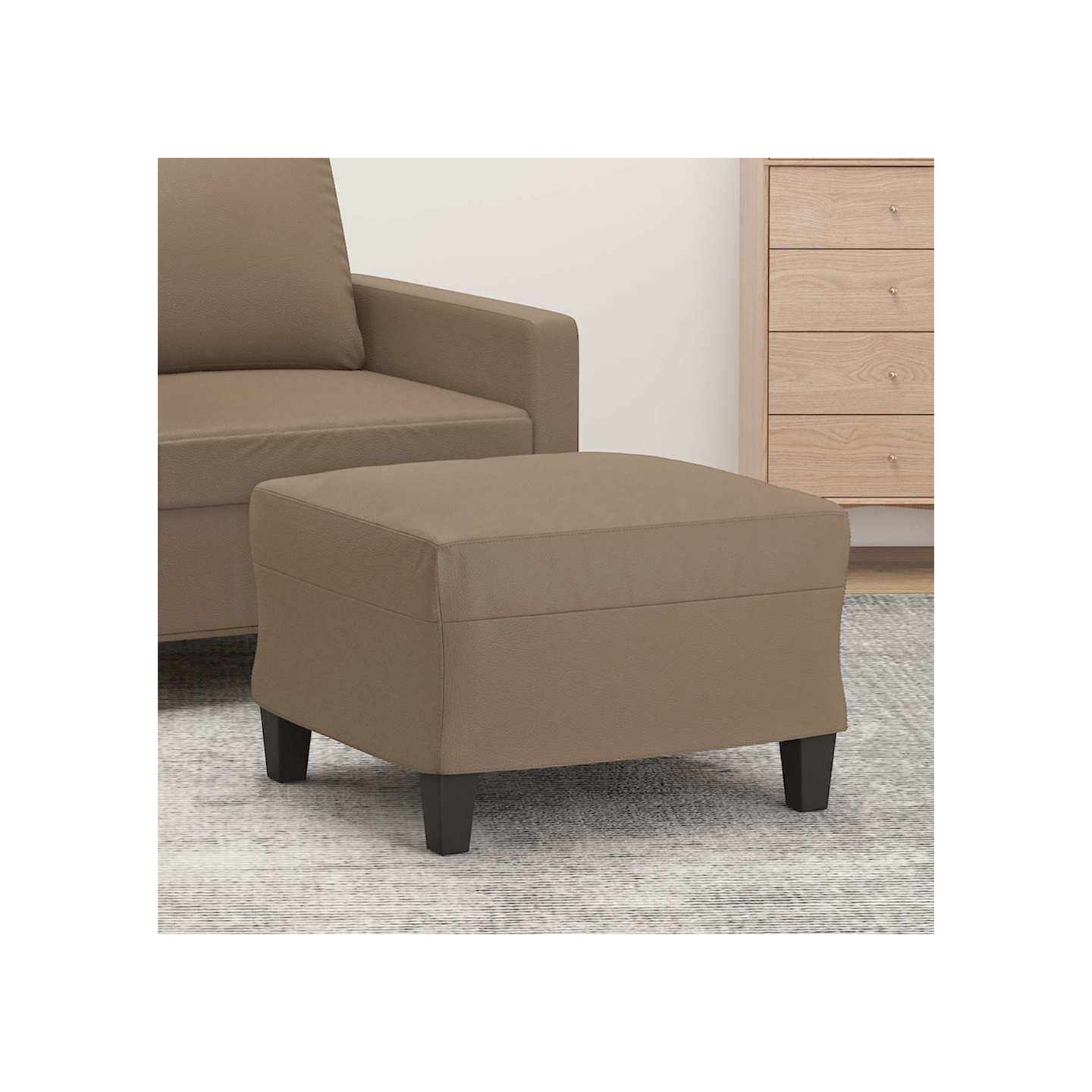 Repose-pied Cappuccino 60x50x41 cm Similicuir