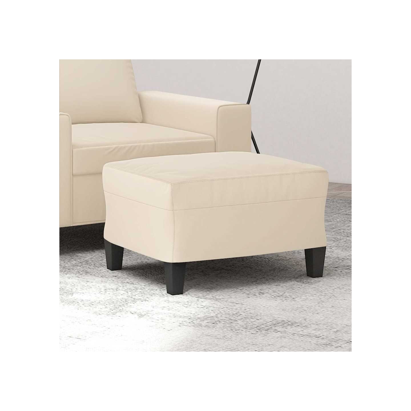 Repose-pied Beige 60x50x41 cm Tissu microfibre