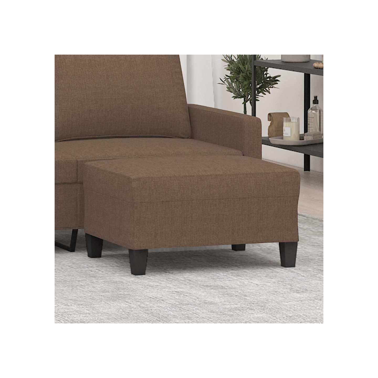 Repose-pied Marron 70x55x41 cm Tissu