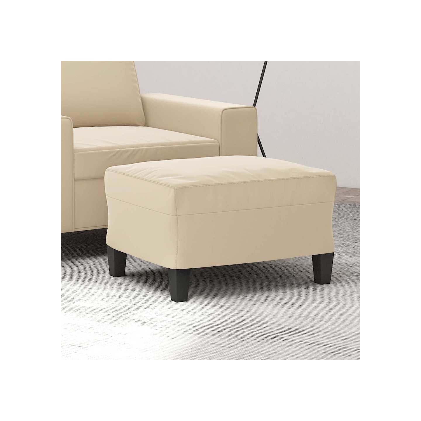 Repose-pied Crème 60x50x41 cm Tissu microfibre