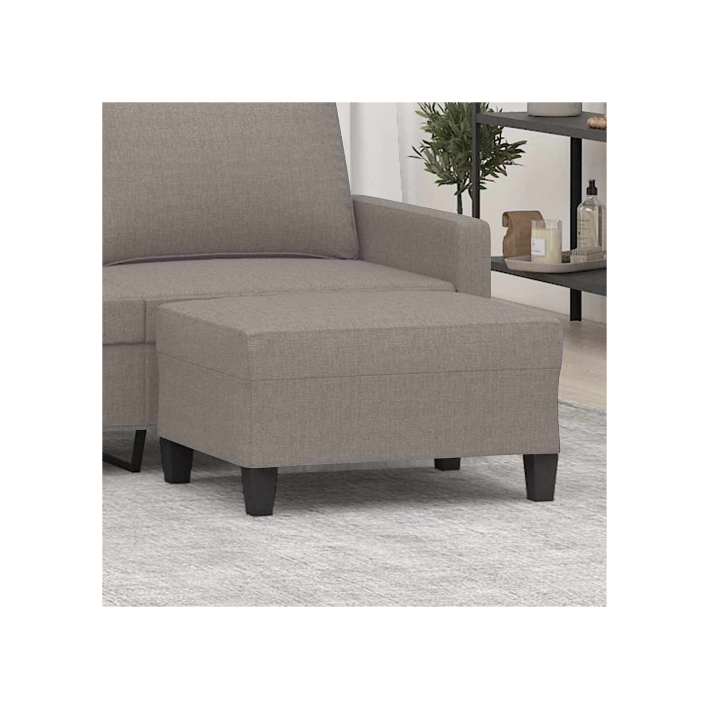 Repose-pied Taupe 70x55x41 cm Tissu