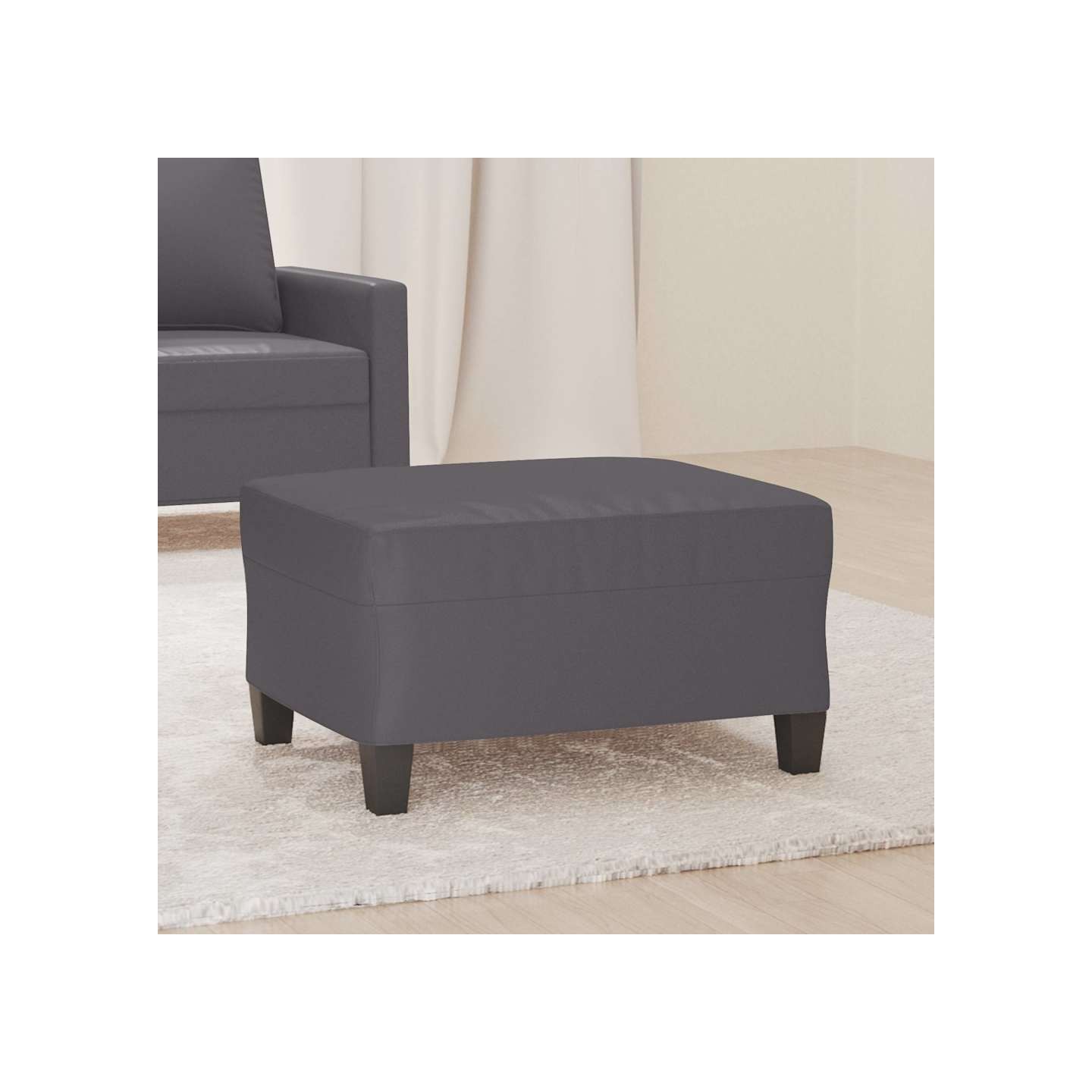 Repose-pied Gris 70x55x41 cm Similicuir