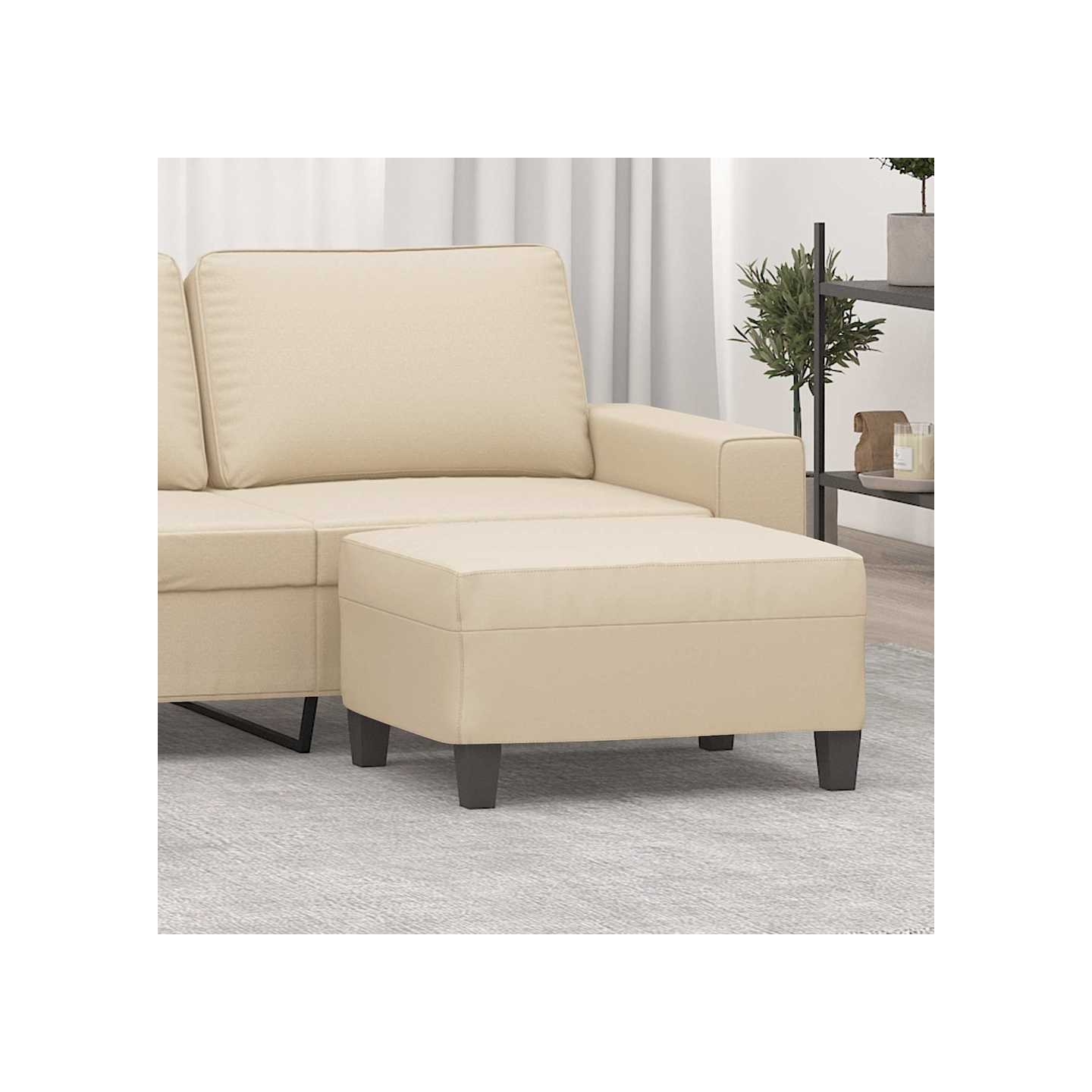Repose-pied Crème 70x55x41 cm Tissu microfibre