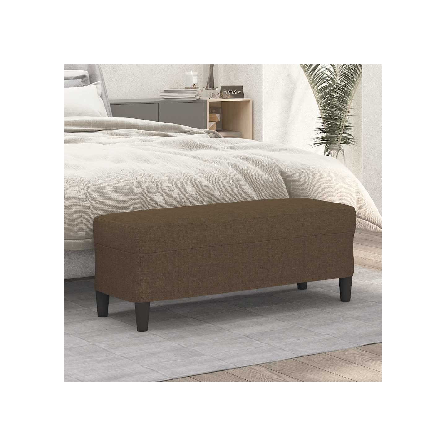 Banc Marron 100x35x41 cm Tissu