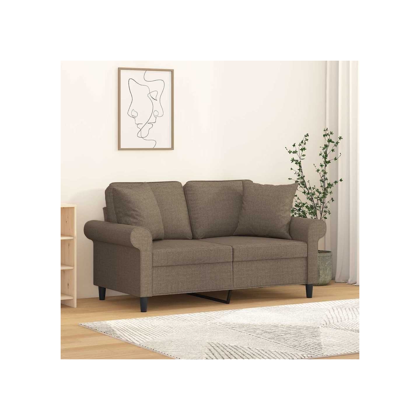 Coussins décoratifs lot de 2 Taupe 40x40 cm Tissu