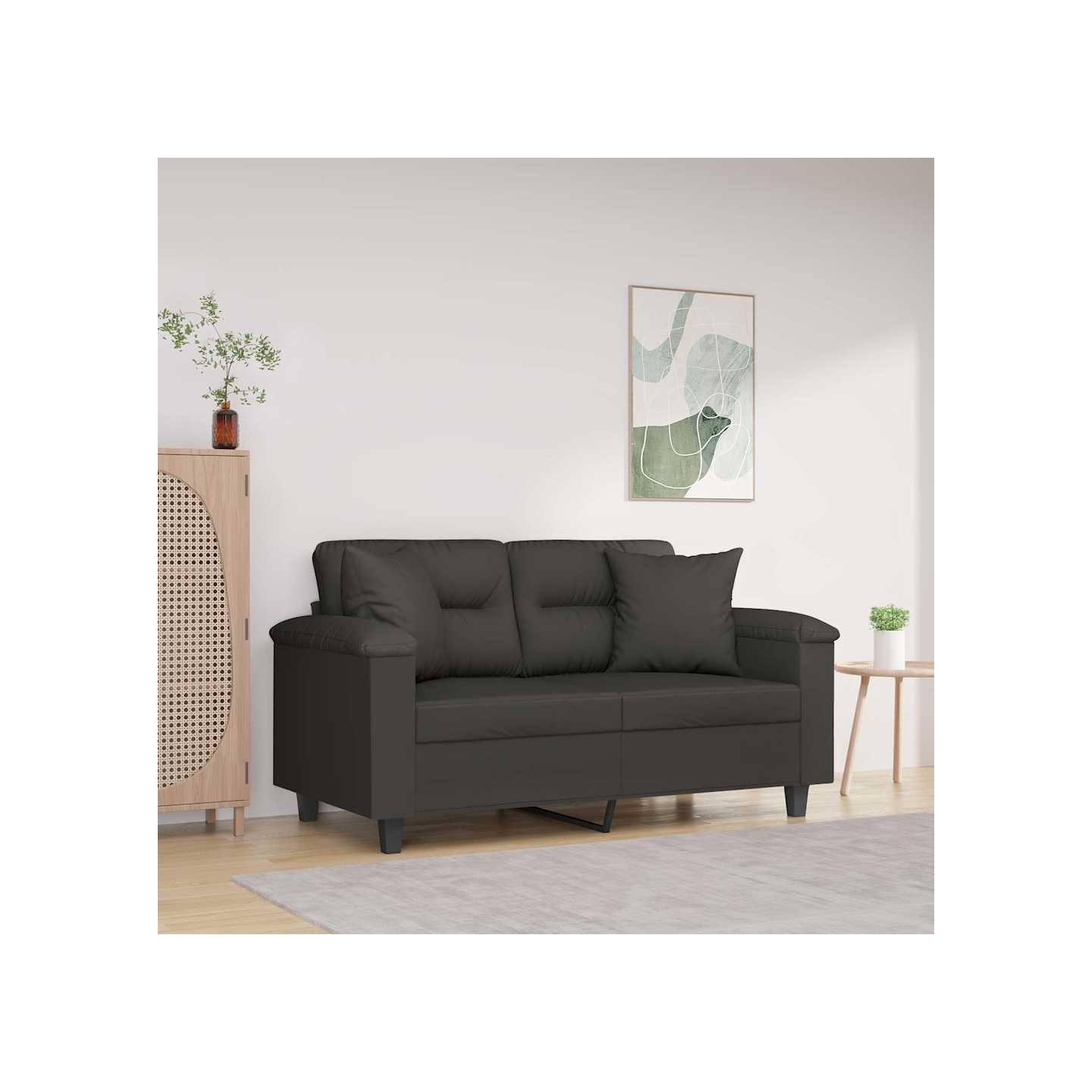 Coussins décoratifs lot de 2 Gris foncé Tissu microfibre