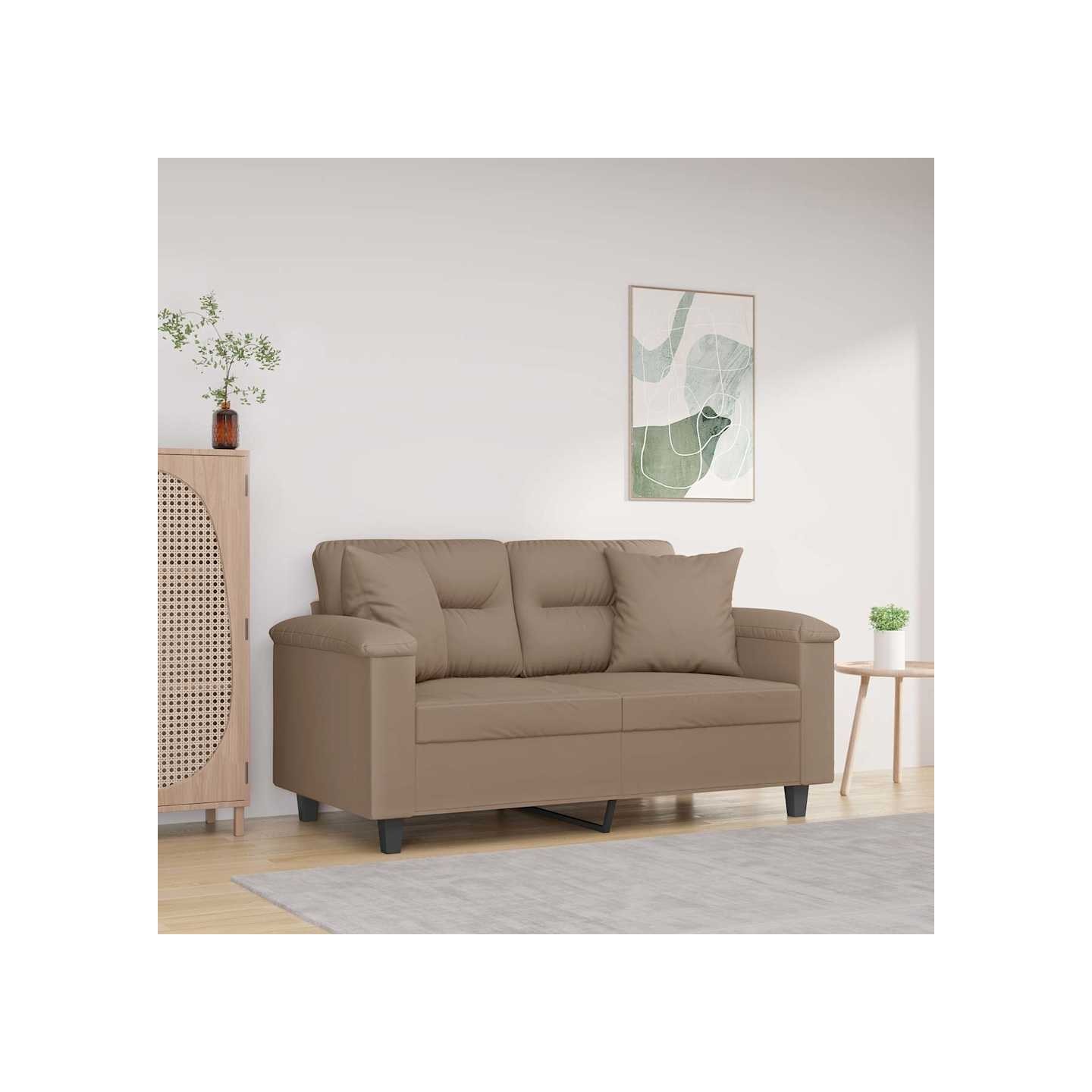 Coussins décoratifs lot de 2 Taupe 40x40 cm Tissu microfibre