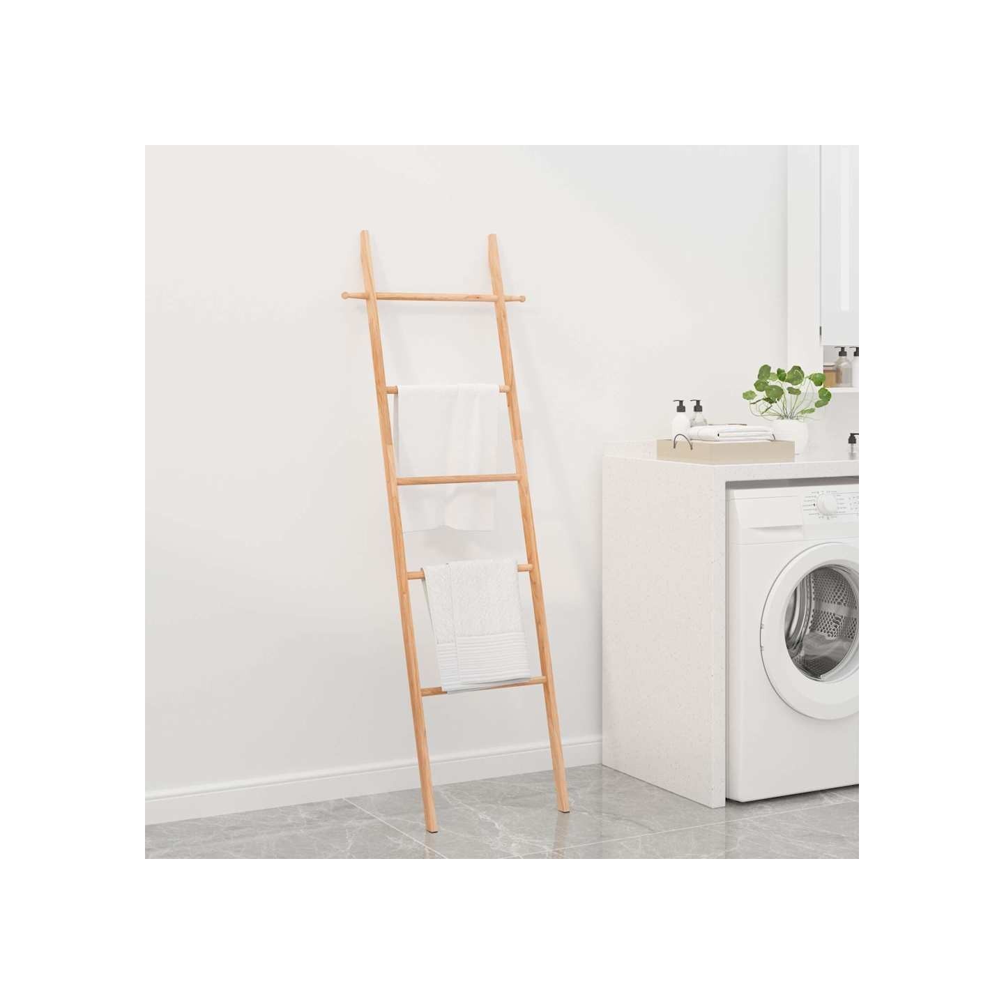 Échelle à serviettes 170 cm Bois massif de noyer