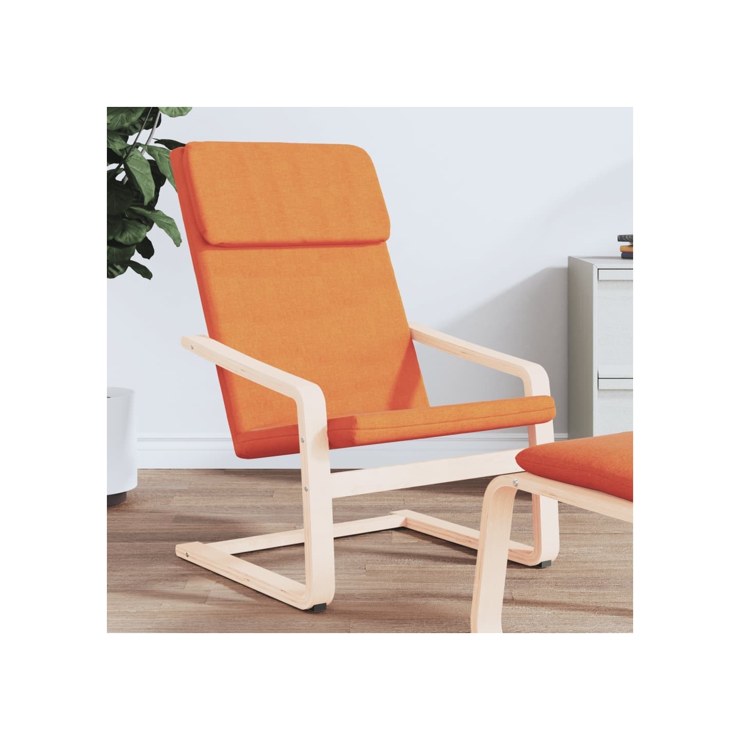 Chaise de relaxation Jaune foncé Tissu
