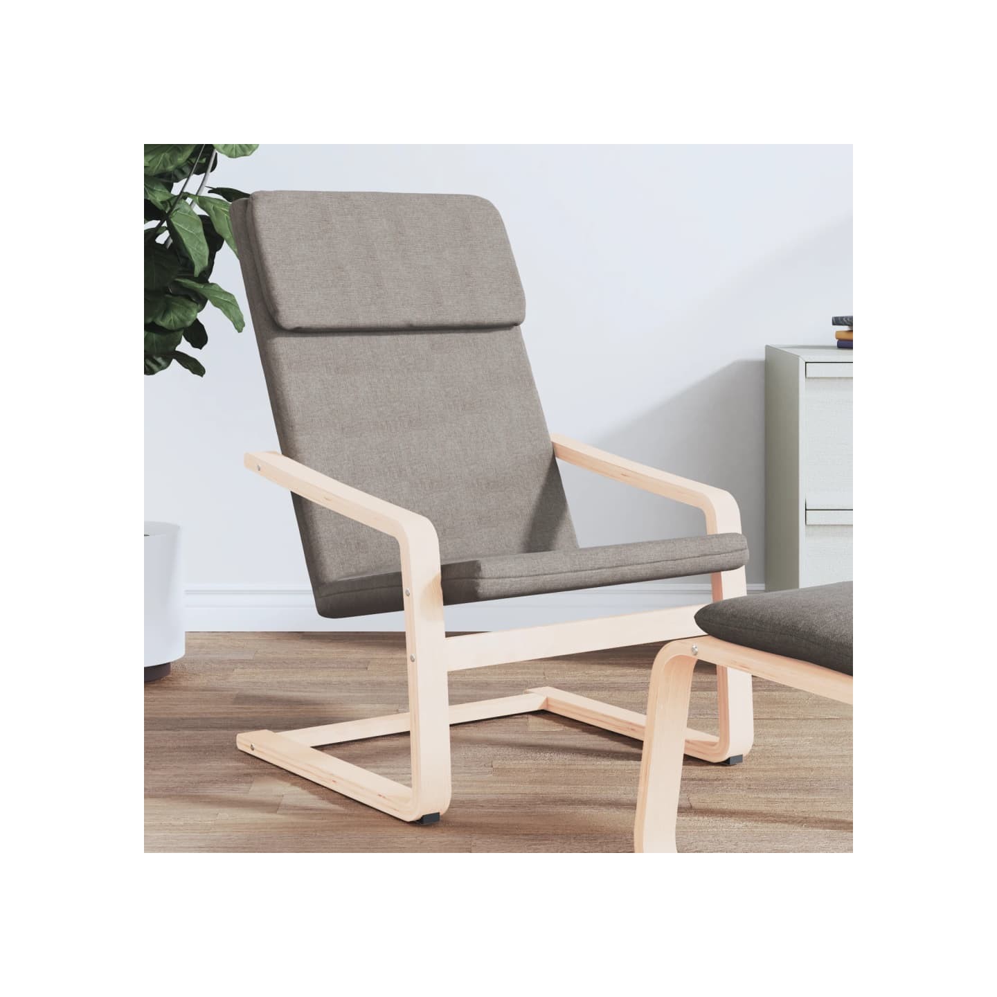 Chaise de relaxation Taupe Tissu
