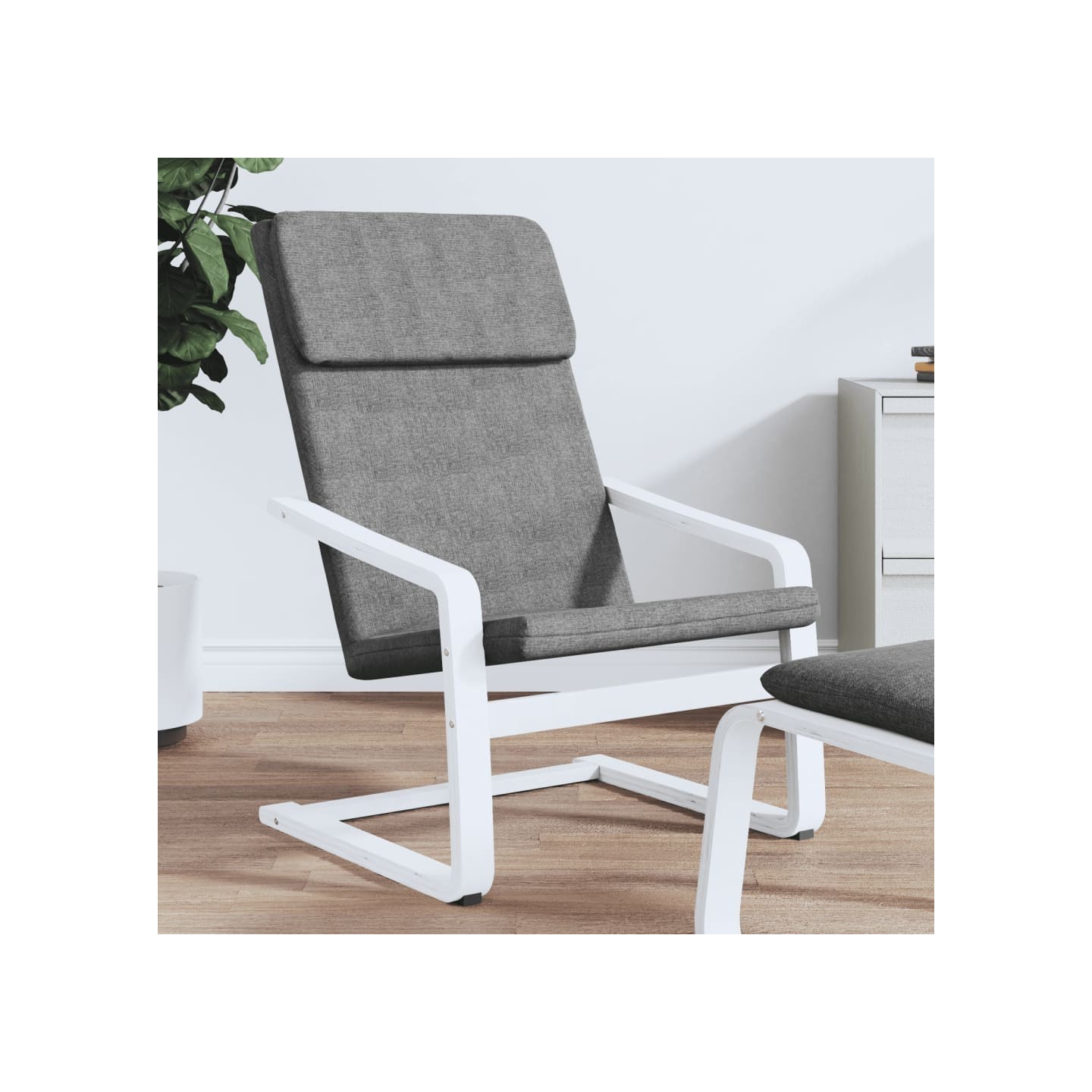 Chaise de relaxation Gris foncé Tissu