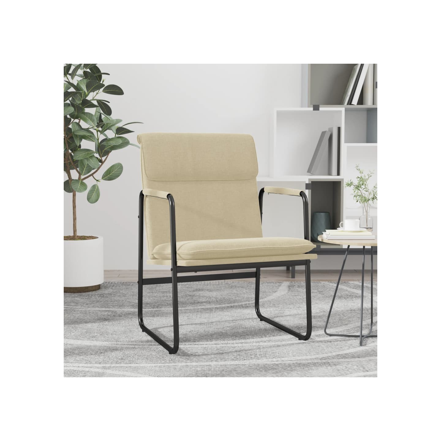 Chaise longue Crème 55x64x80 cm Tissu