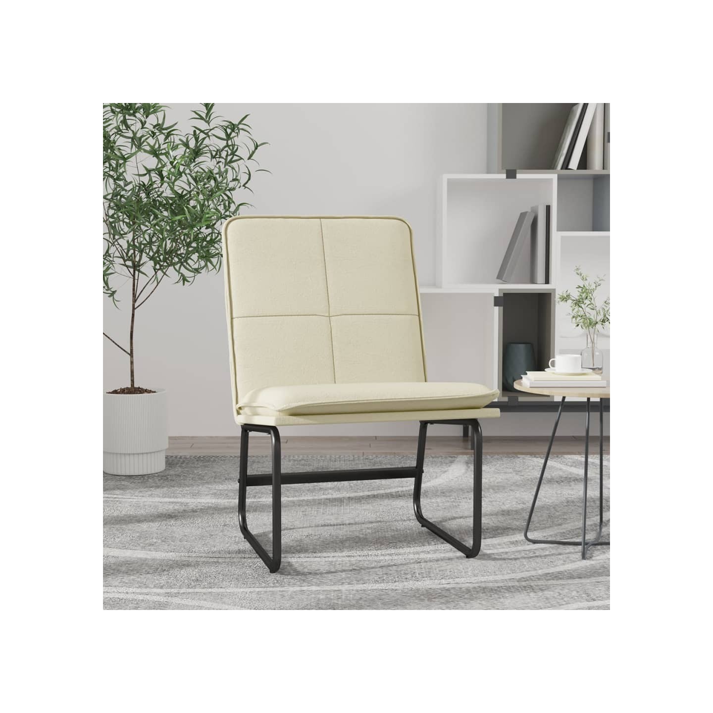 Chaise longue Crème 54x75x76 cm Similicuir