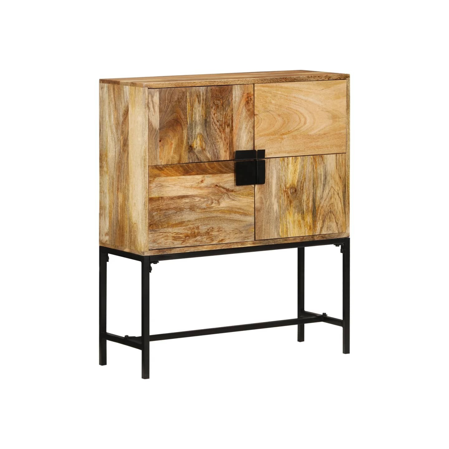 Buffet 80x30x95 cm bois de manguier brut massif