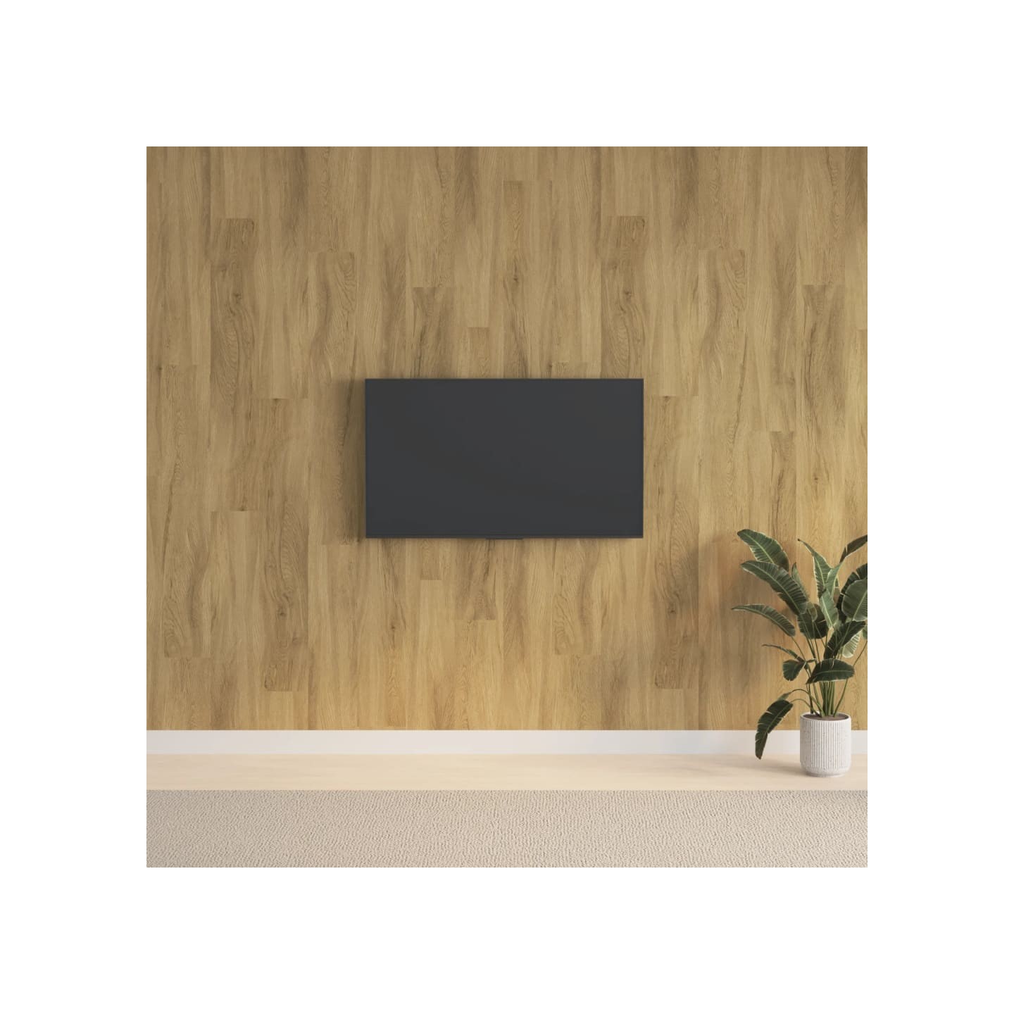 Panneaux muraux Aspect bois Marron PVC 2,06 m²