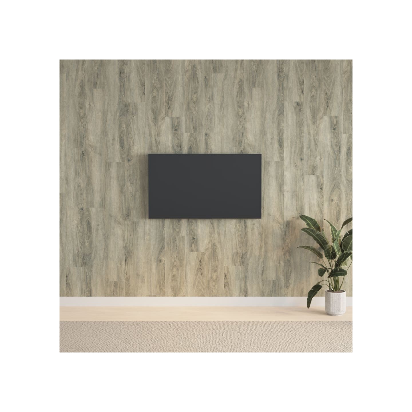 Panneaux muraux Aspect bois Gris PVC 2,06 m²