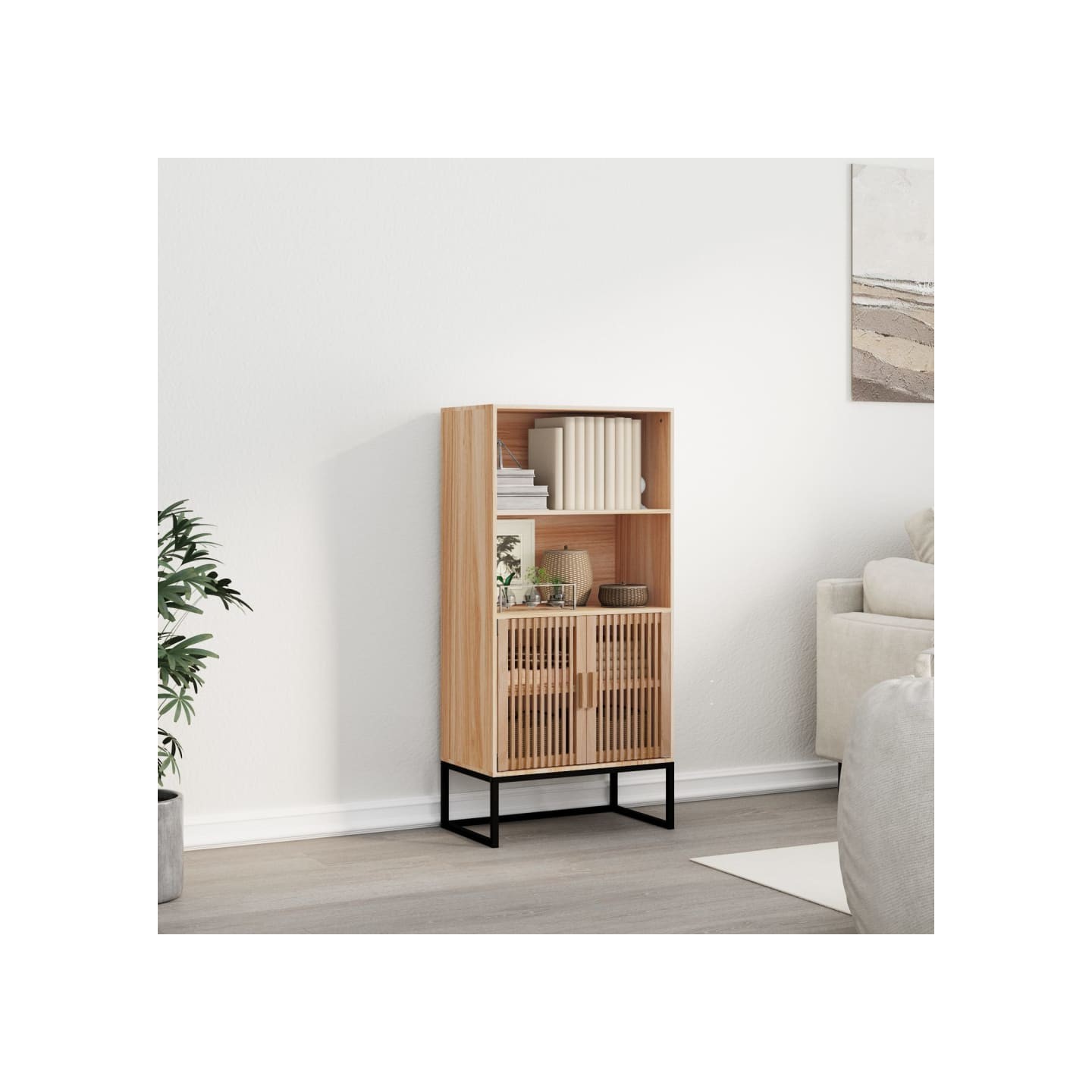 Buffet haut 60x35x125 cm bois d'ingénierie