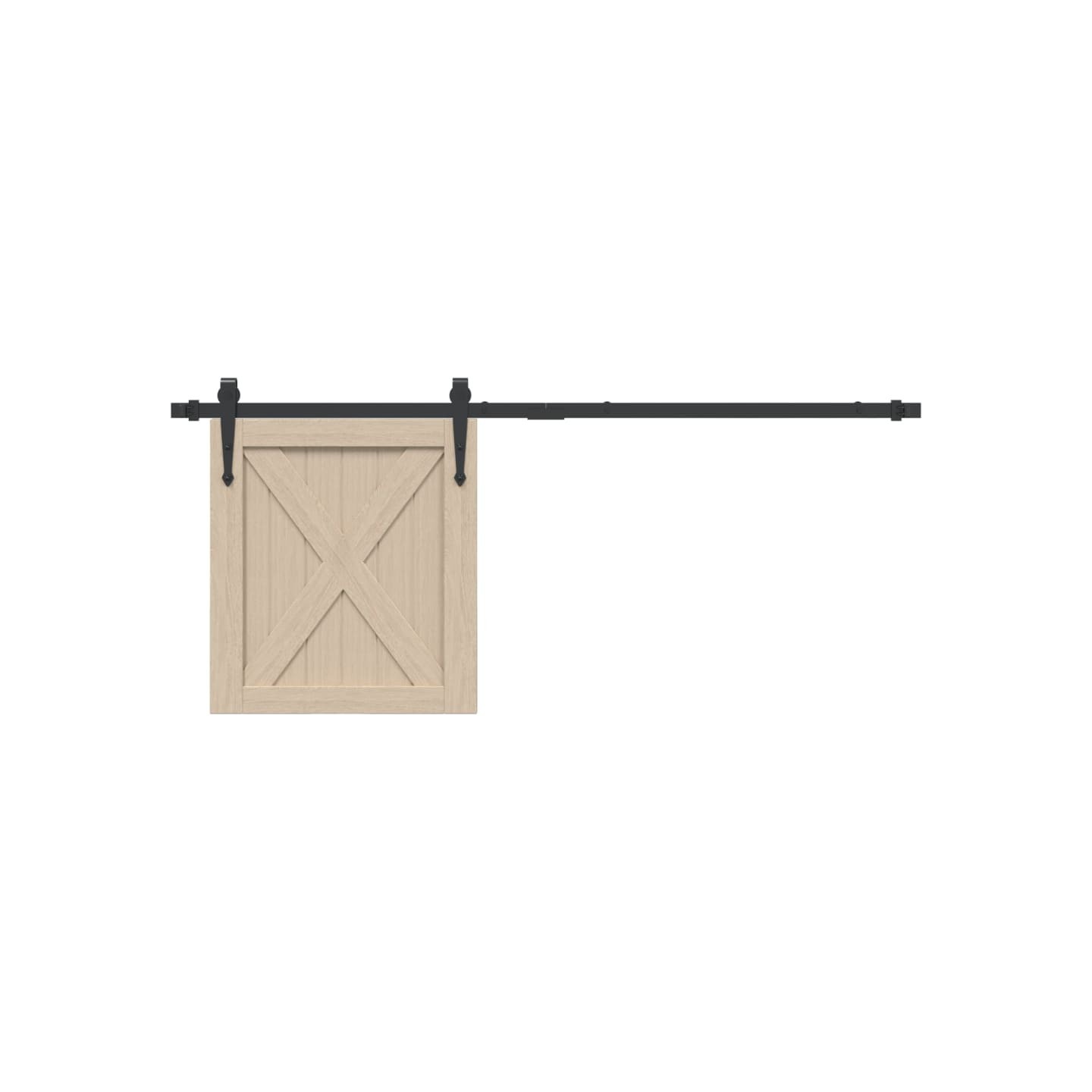 Kit mini de porte d'armoire coulissante 122 cm acier au carbone