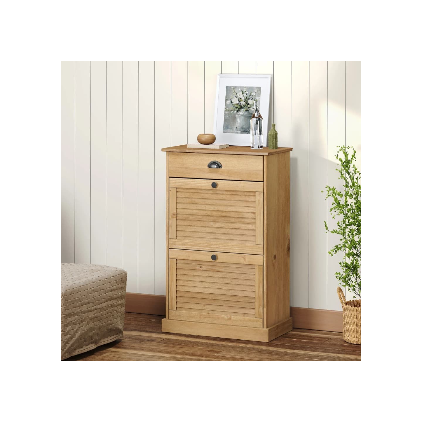 Armoire à chaussures VIGO 60x35x96 cm bois massif de pin