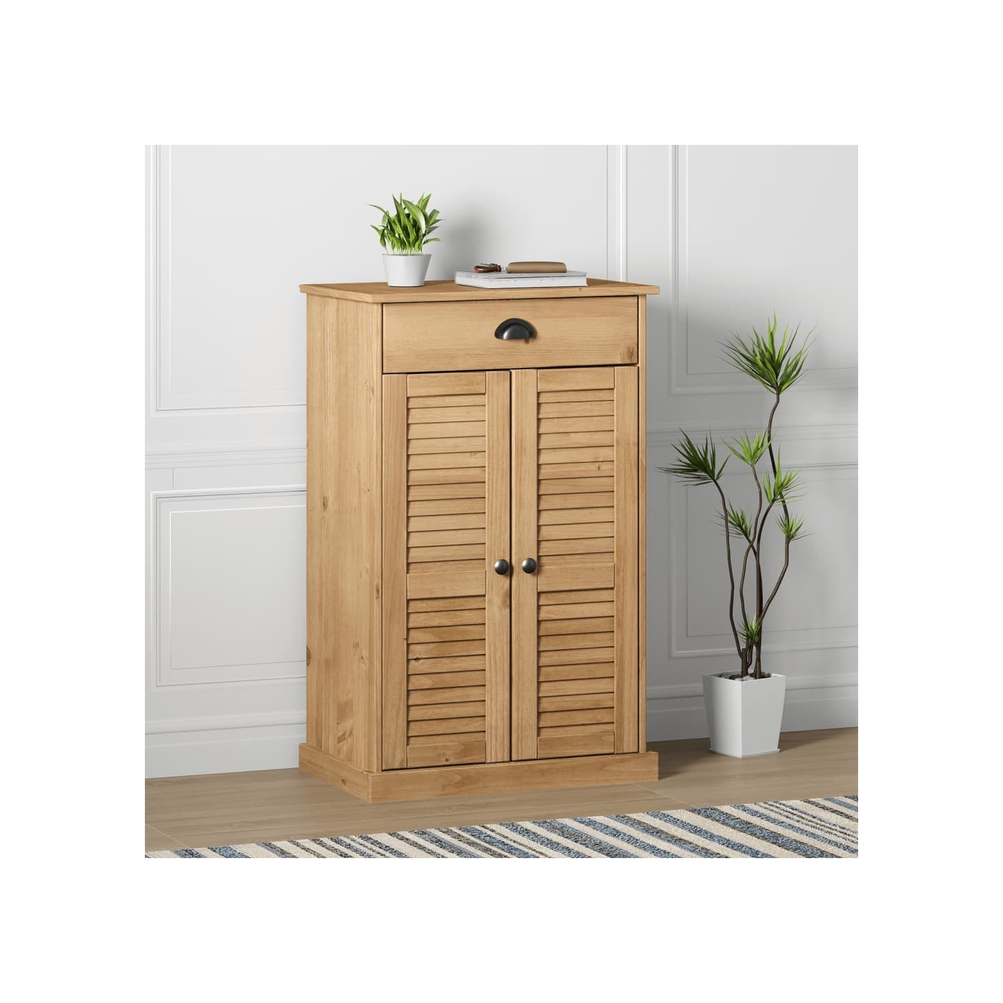 Armoire à chaussures VIGO 60x35x96 cm bois massif de pin
