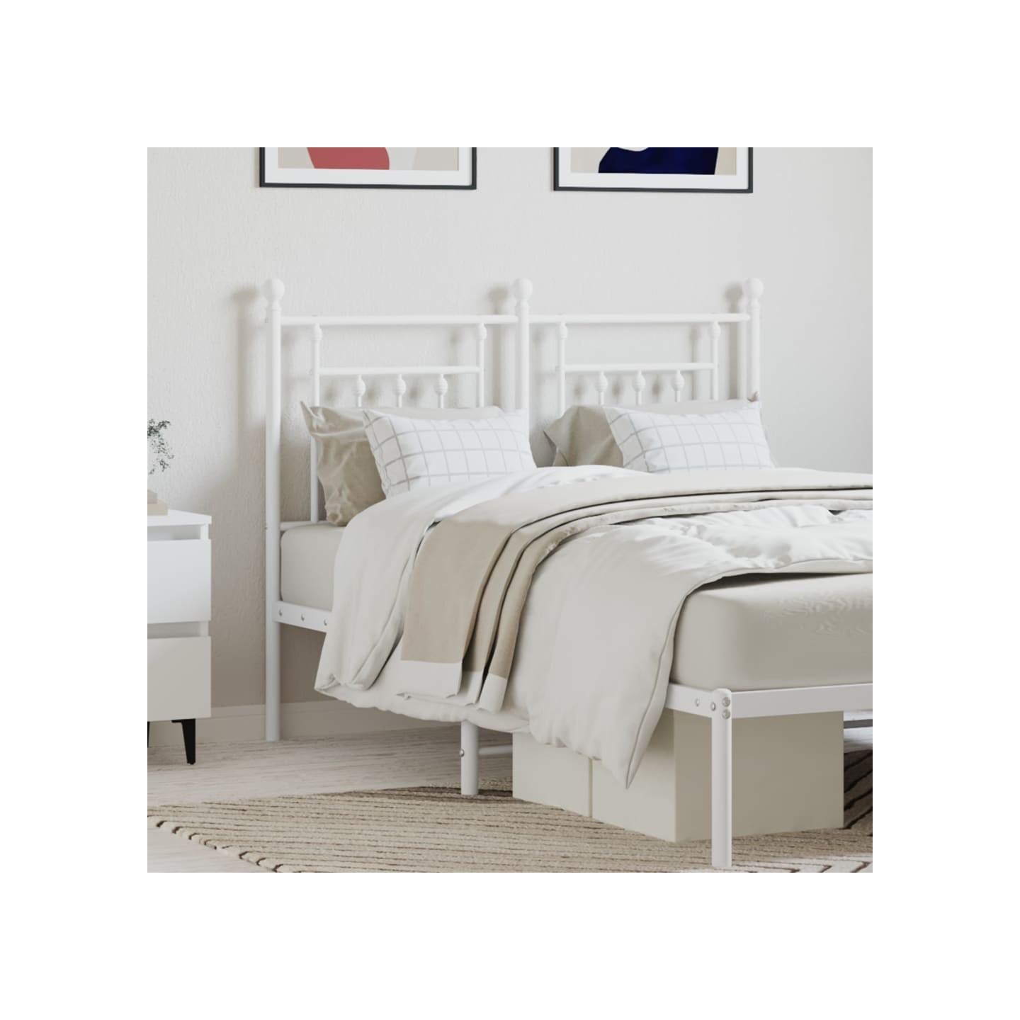 Tête de lit de remplacement métal blanc 120 cm
