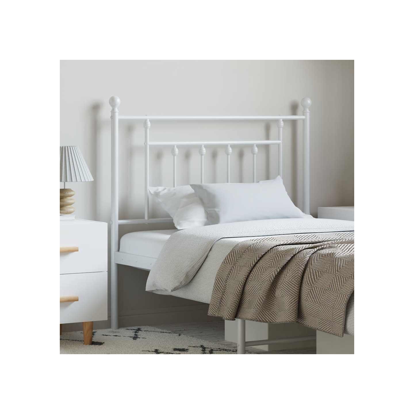 Tête de lit de remplacement métal blanc 100 cm
