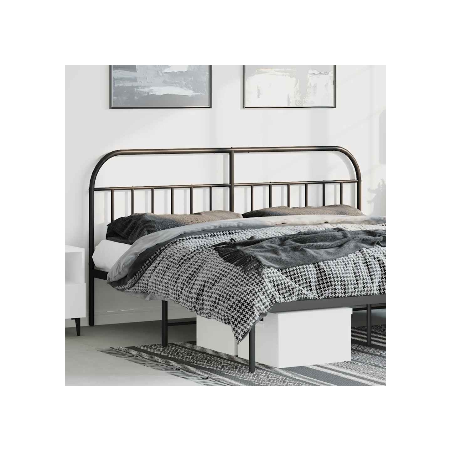 Tête de lit de remplacement métal noir 180 cm